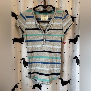 Aeropostale Striped Henley Shirt